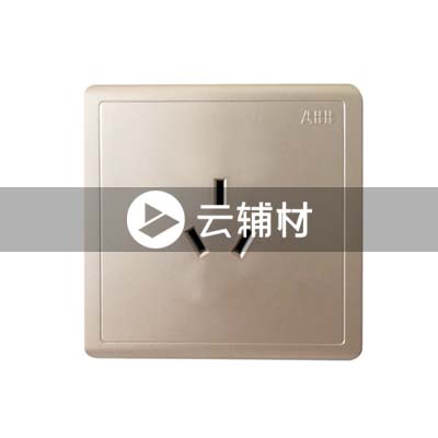 AQ206-CG一位三极插座 16A，金色