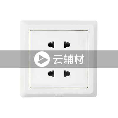 AE212 二位二极扁圆两用插座 10A