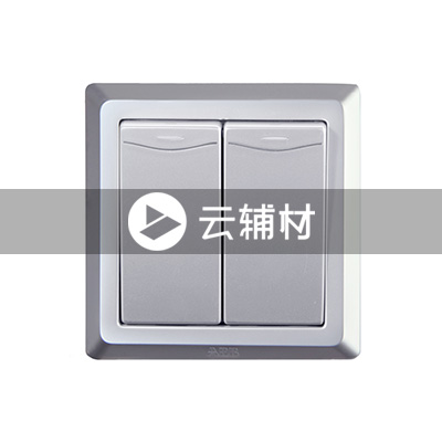 AE132-S 二位单控带装饰线开关（银色） 10AX