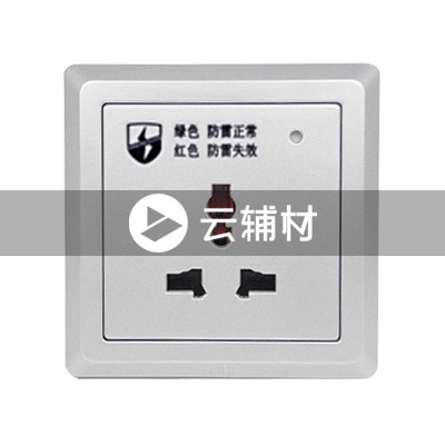 AE290-S 一位防雷万能电源插座(银色) 10A