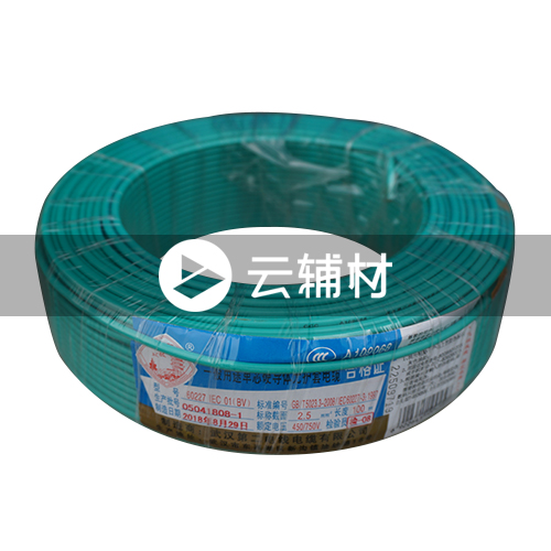 武汉二厂BV6.0^电线 绿 100米