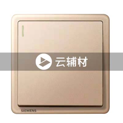 西门子致琦日耀金10AX 一位双控开关带荧光