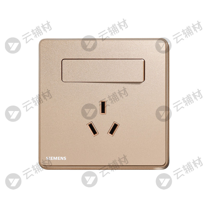 西门子睿致玫瑰金一开10A三孔