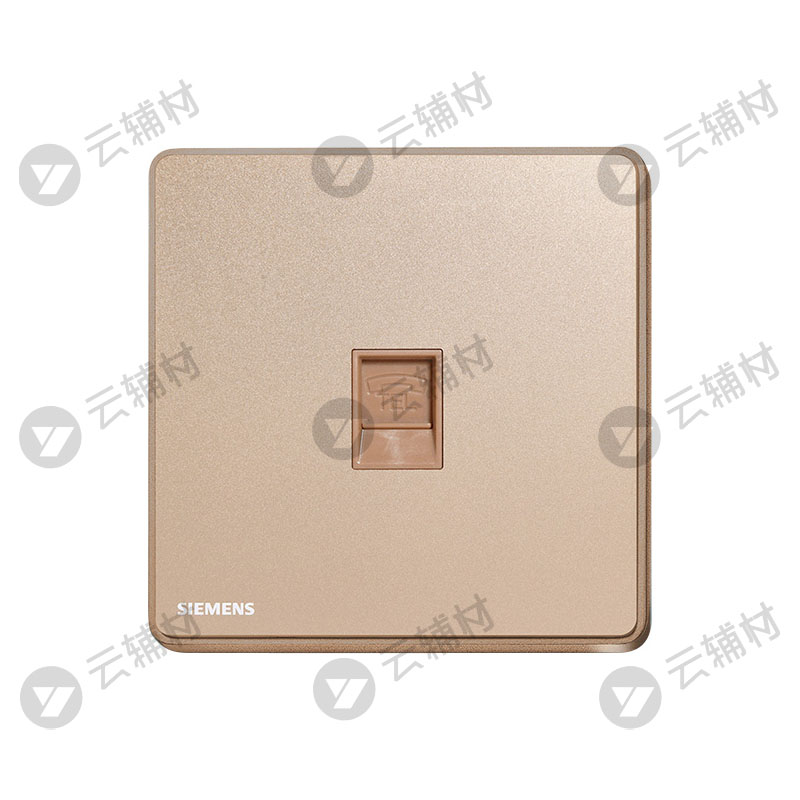 西门子睿致玫瑰金一位电话插座