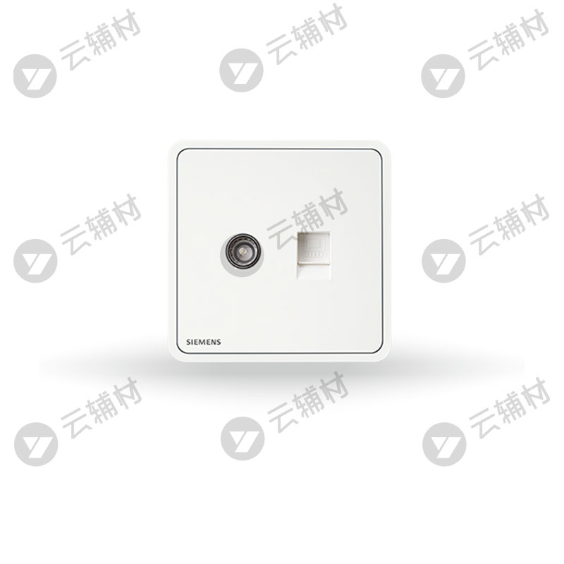 西门子睿绎辰曦白电视+电脑(6类)插座