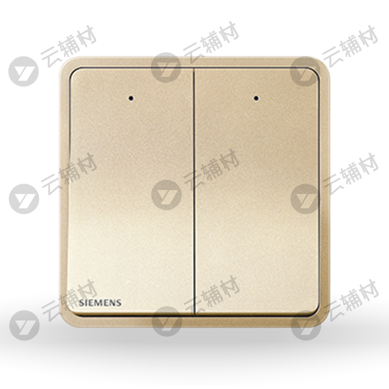 西门子睿绎星辉银16AX二位单控开关带LED指示