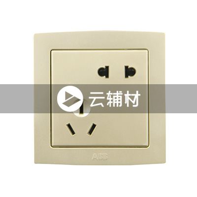 AL205-PG 二位二、三极插座（珍珠金）