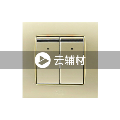 AU16253-PGPG 二位单控带装饰线带灯开关10AX